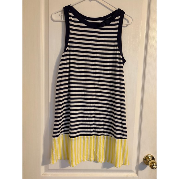 Kate Spade New York Other - Kate Spade Navy White Yellow Striped Sleeveless Chemise‎ Sleep Dress Medium